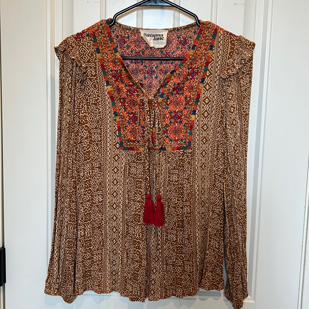 Savanna Jane Boho long sleeve top